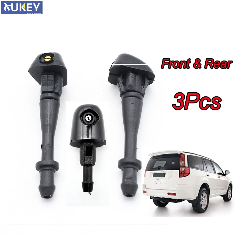 Xukey 3Pcs/set Front Rear Windshield Washer Jet Nozzle For Great Wall Haval Hover H3 X240 2005 2006 2007 2008 2009 2010 2011