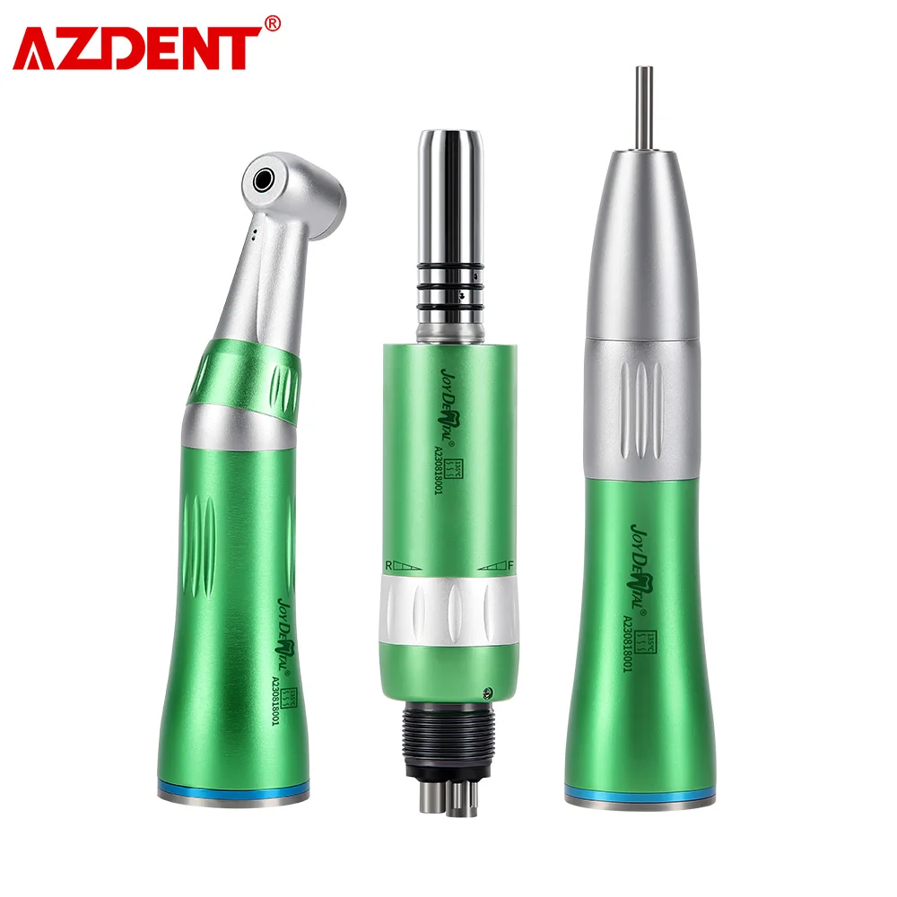 AZDENT Dental Color Inner Water Contra Angle Low Speed Handpiece Air Motor Straight Handpiece Dental Tools