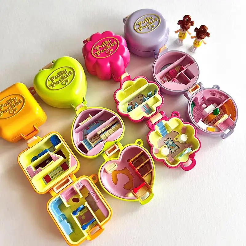 Novo original bandai polly pocket gashapon 2.0 charme bonito figura de ação mini modelo decorar brinquedo de mesa presente da menina caixa cega estoque