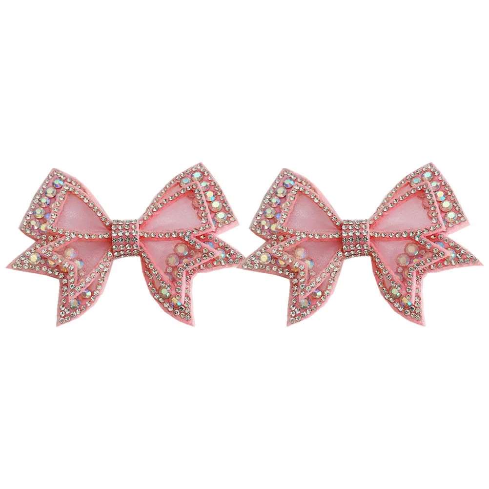 

1 Pair Bowknot Shoe Charm Rhinestone Appliques Embellishments for DIY Pump Heel Decorations Fashionable Shoe Jewelry Accessories