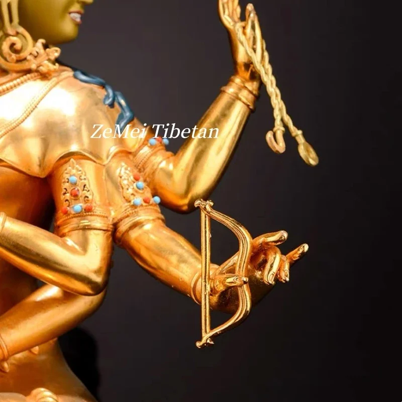 Picture 7: Tibetan-Style Pure Copper The Exalted Buddha-Mother Bodhisattva Guanyin Nepal Statue Buddha Statue Hand-ChiseledX15