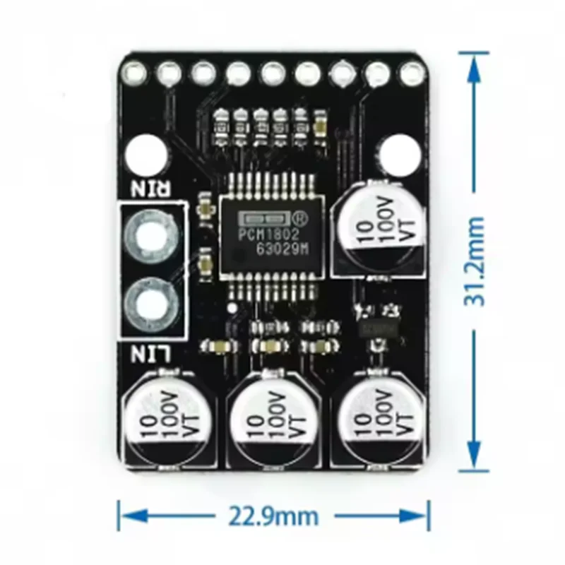 PCM1802 Audio Stereo A/D wandler Board ADC Decoder 24bit 96 kHz Digital PCM AV Verstarker Spieler Bord ANALOG-INPUT Module