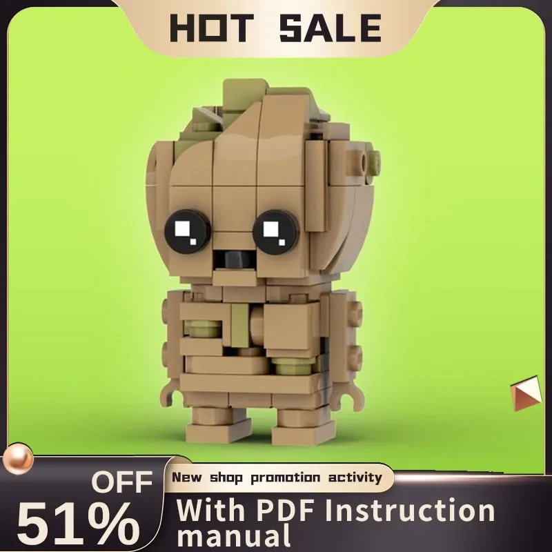 

New Popular Hero Series Character Baby Grooted Square Head Figures Set Model Blocks Diy Creative Ideas Kids Toys Birthday Gifts