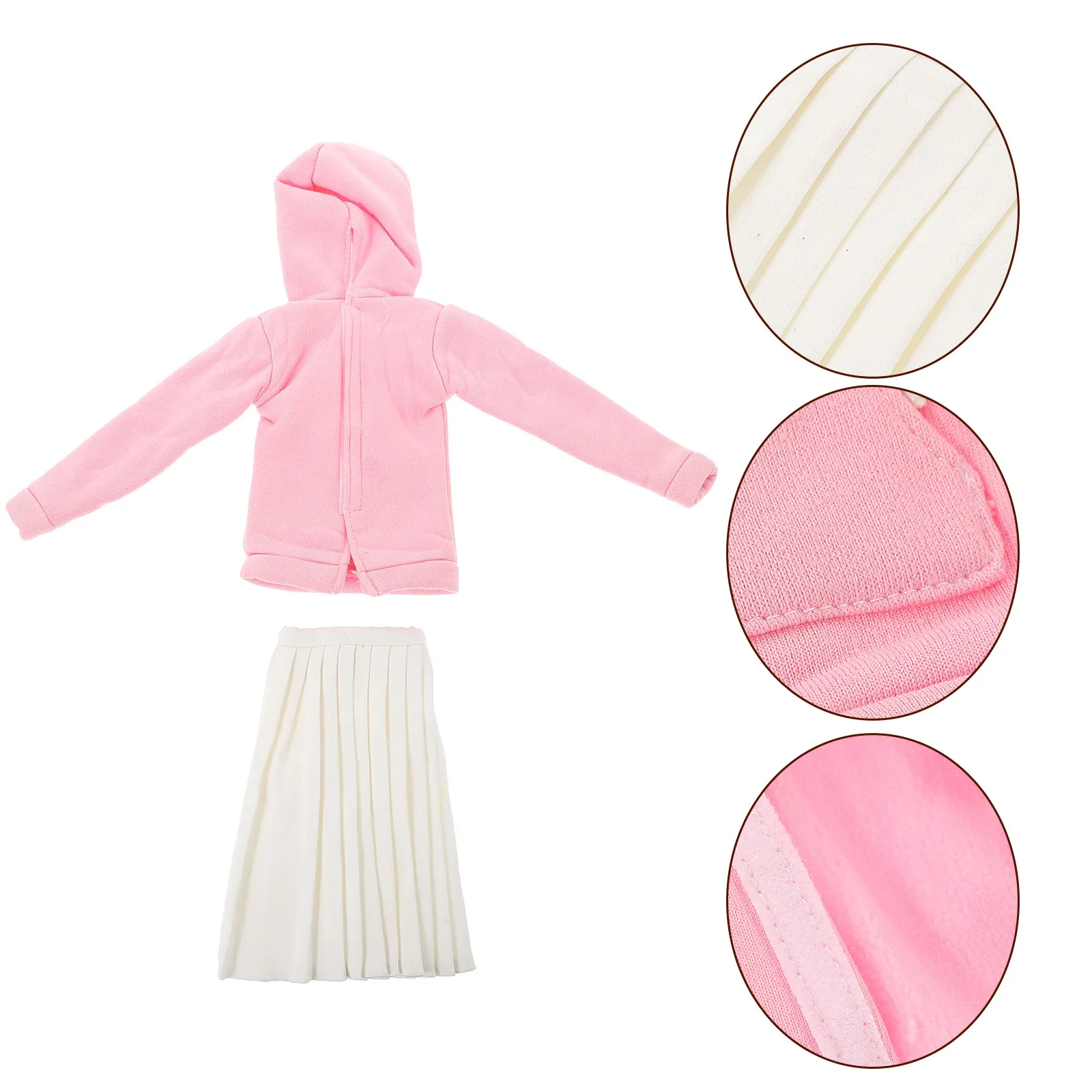 

1Set Mini Decorative Sweatshirt Skirt Set Stylish Dress Up Outfit for Girls Lightweight Easy Carry for Holidays