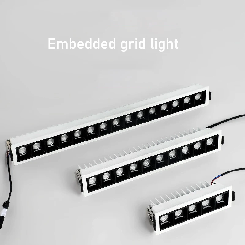 

Embedded Spotlight No Main Light Living Room ceiling Led Linear Lamp Long Strip Anti Glare Lamp Grid Light home&commercial decor