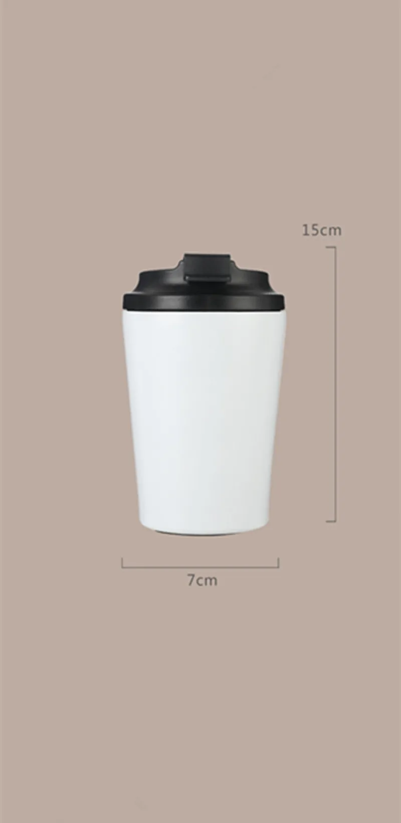 350ML Creative 304 Stainless Steel Travel Mug Coffee Mug Double Wall Vacuum Insulated Tumbler Wide Mouth Tea Cup with Lid