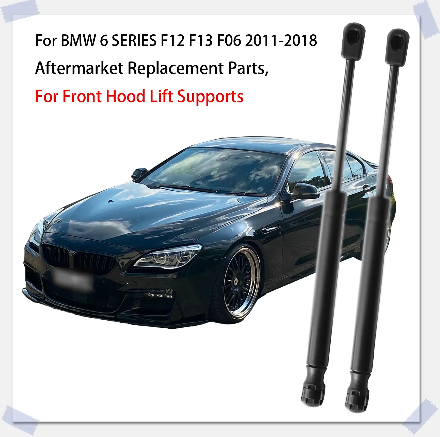 

2pcs BONNET GAS SUPPORT STRUTS 7309117 For BMW 6 SERIES F12 F13 F06 2011-2018