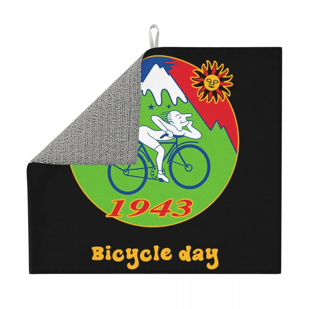 Albert Hofmann LSD Dish Drying Pad Custom Absorbent Bicycles Day 1943 Microfiber Fast Dry Drainer Mats