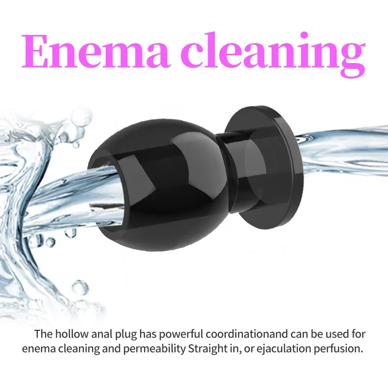 Hollow Butt Plug SM Enema Speculum Anal Trainer Anus Expander Anal Dilator Anus ทําความสะอาดของเล่น BDSM Buttplug เพศของเล่นสําหรับผู้หญิง