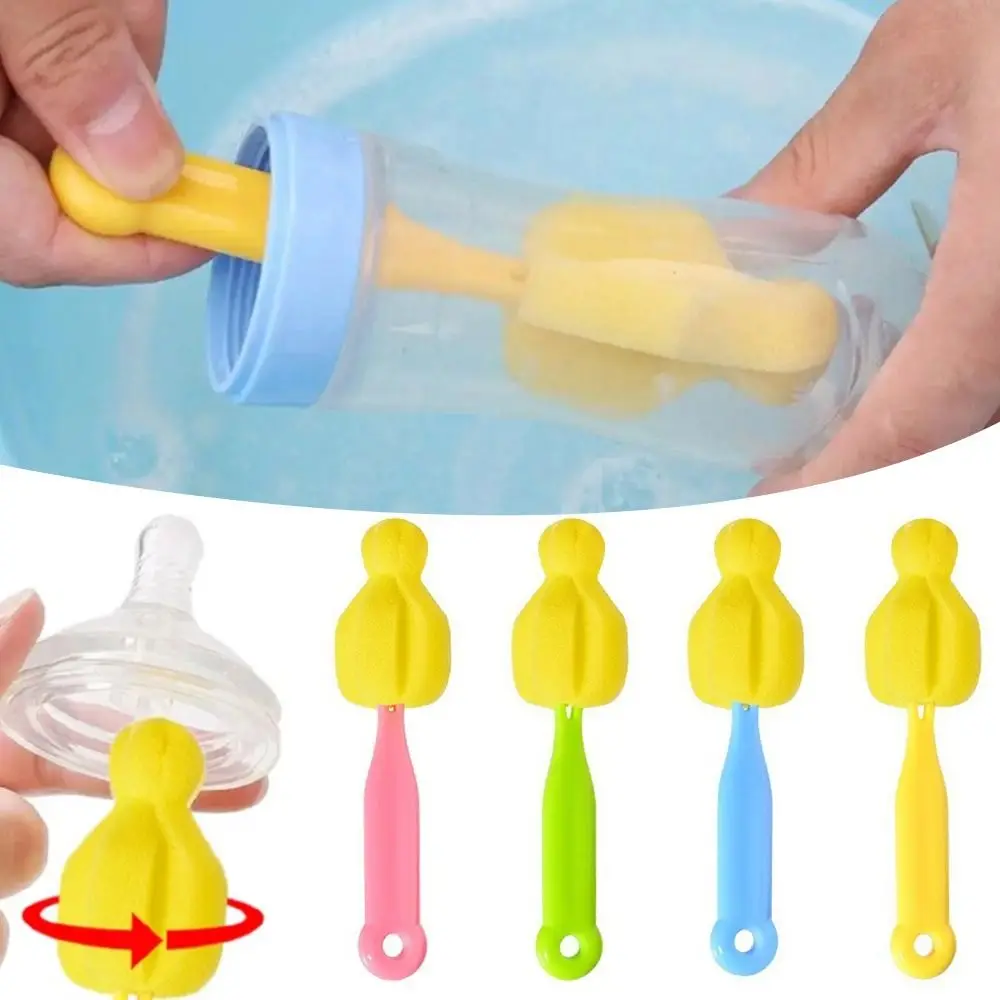 360 Degree Baby Bottle Brush Handheld Portable Nipple Pacifier Brush Multifunctional Soft Cup Glass Cleaner