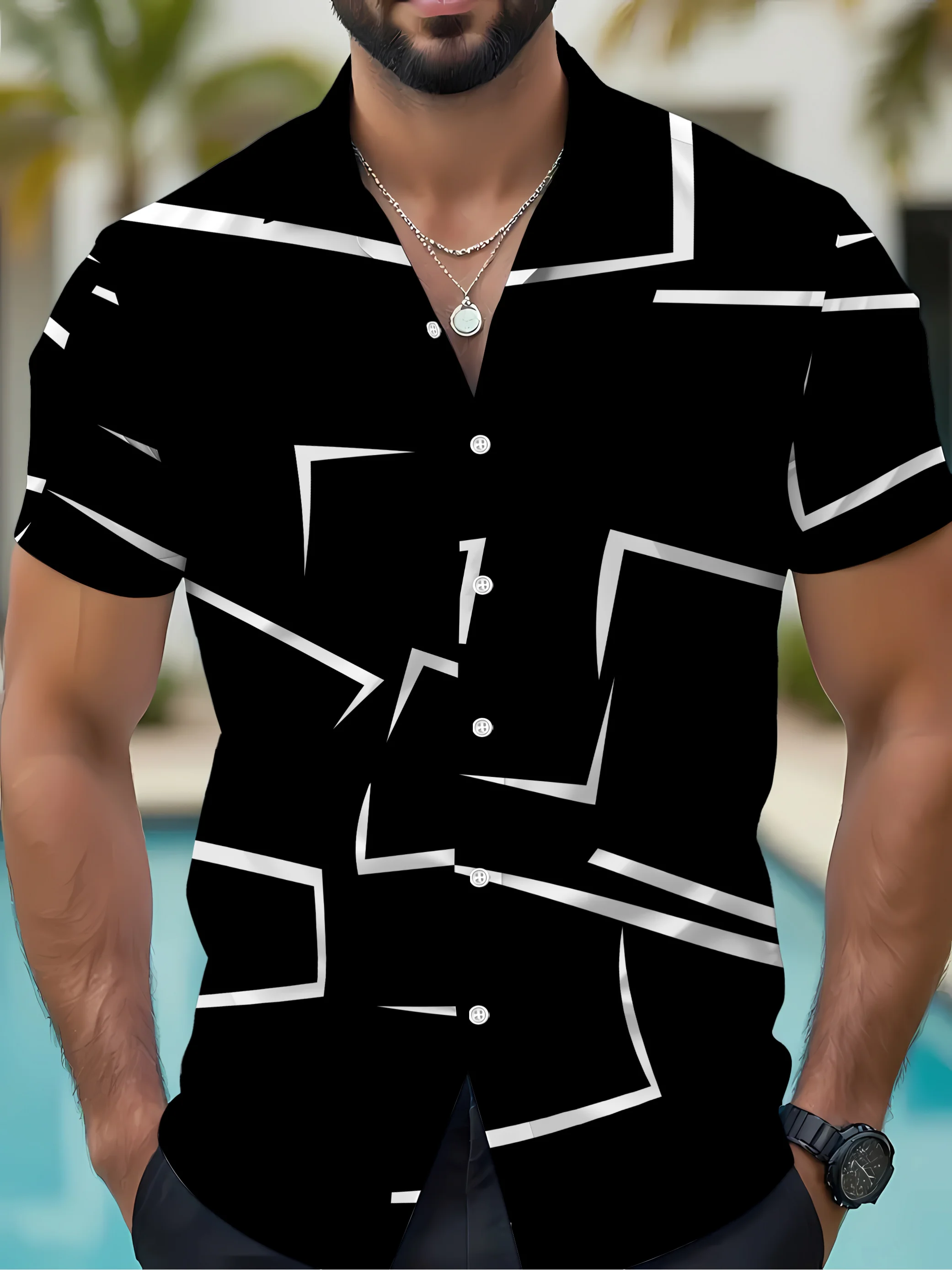 2026 Summer Men's Shirt - 3D Printed Design Breathable Lightweight Stylish and Comfortable Outdoor Men's Fashion
