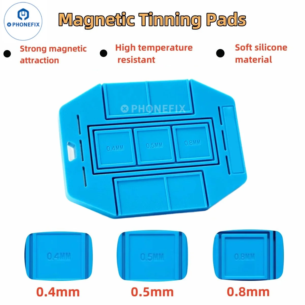 BGA Silicone Pad Universal Magnetic Insulation Stencil Base Tin Planting Platform for CPU IC Chip Soldering BGA Reballing Mat