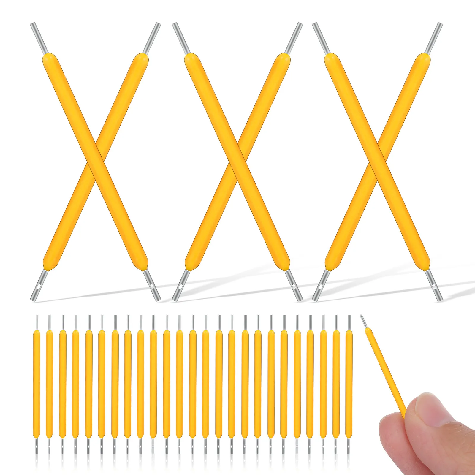 

50 шт. светодиодных ламп-филаментов 2700K, теплый белый свет, жесткий диодный филамент для ретро-освещения, настенных светильников, люстр