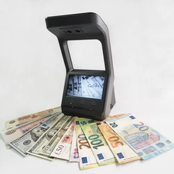 With Battery V80 850nm IR Money Detector UV Light Fake Notes Detecting Machine With 3D Vision High Quality Cash Checker