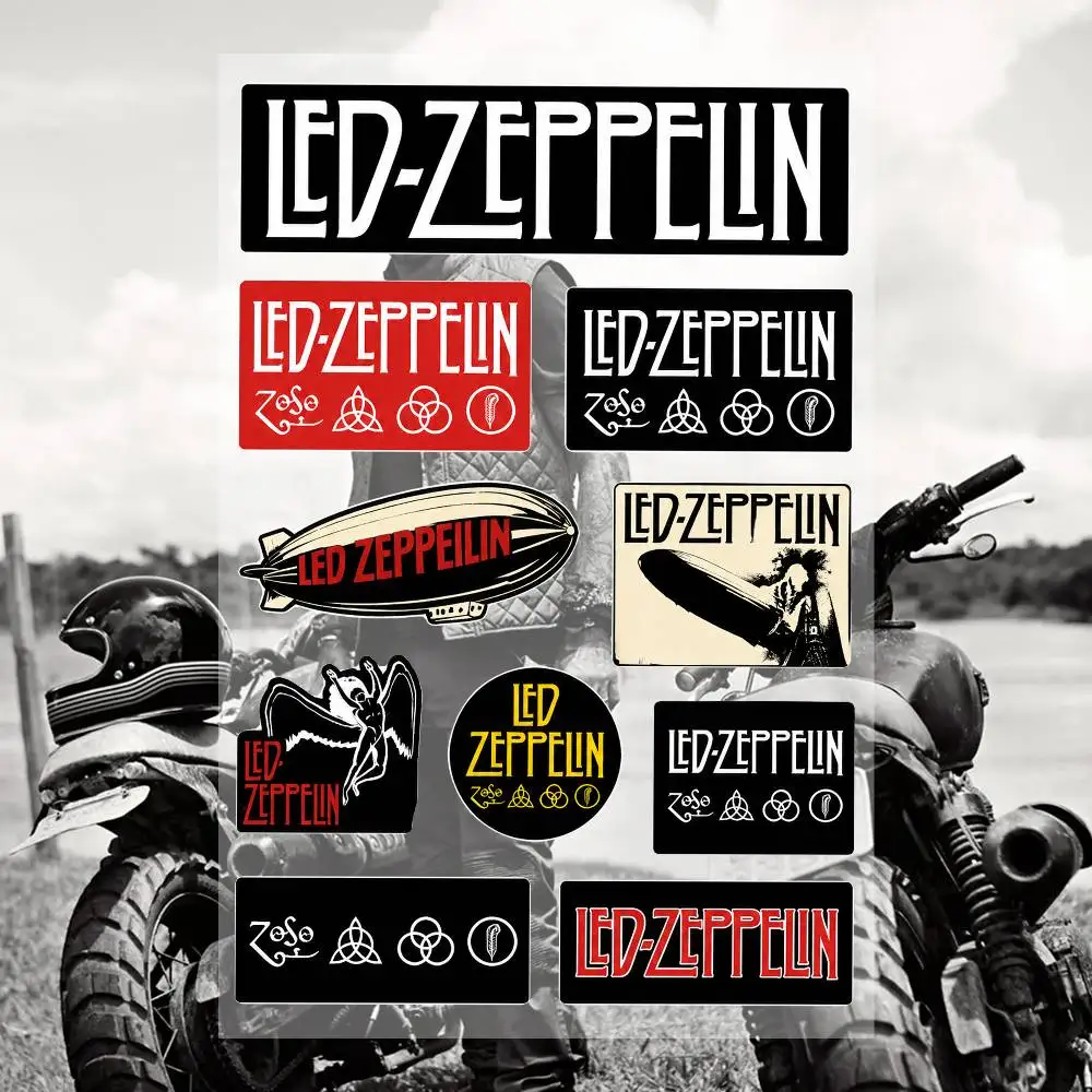 L-E-d ZE-ppE-L-I-n- Ästhetische Graffiti Wasserfeste PVC-Aufkleber für Auto Motorrad Skateboard Helm Notizbuch