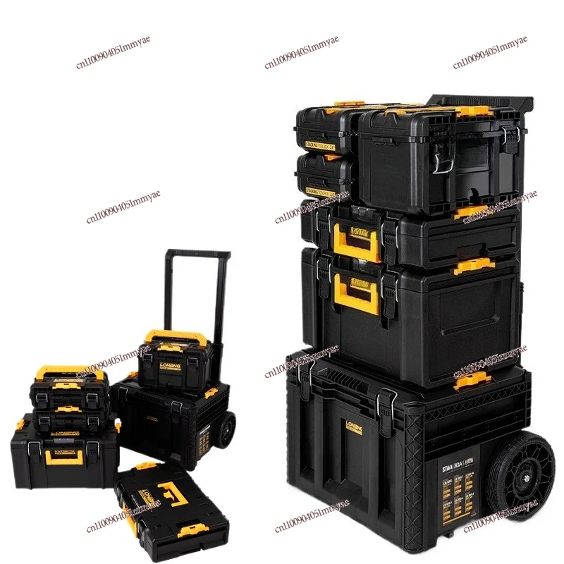 

Stacked trolley case Car home multi-function toolbox Hand trolley