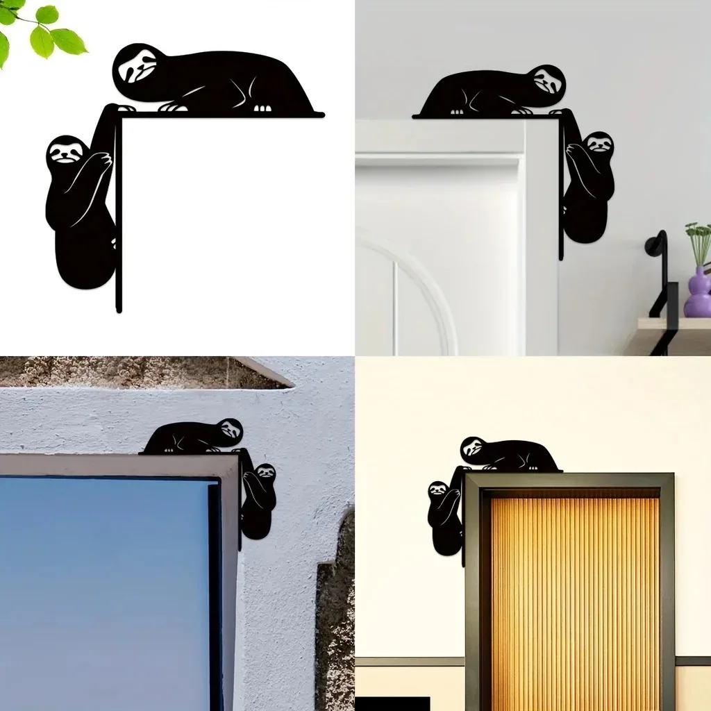 

1pc Metal Iron Creative Silhouette Decorative Wall Stickers Door Corner Decoration Door Frame Corner Decoration Bedroom