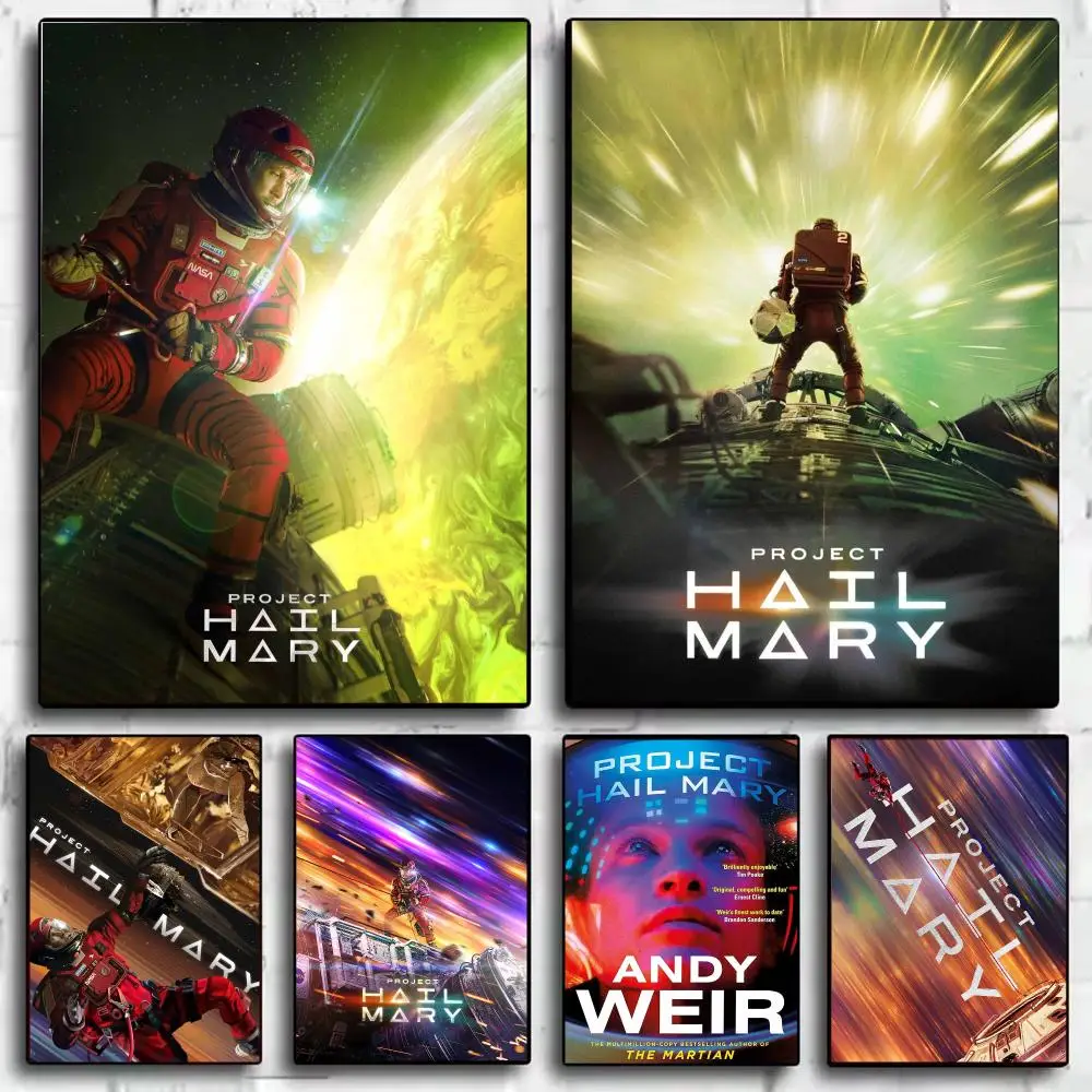 Movie P-Project Hail Mary Poster Wall Art Print Poster for Bedroom Living Room Home Decor Gift Artwork