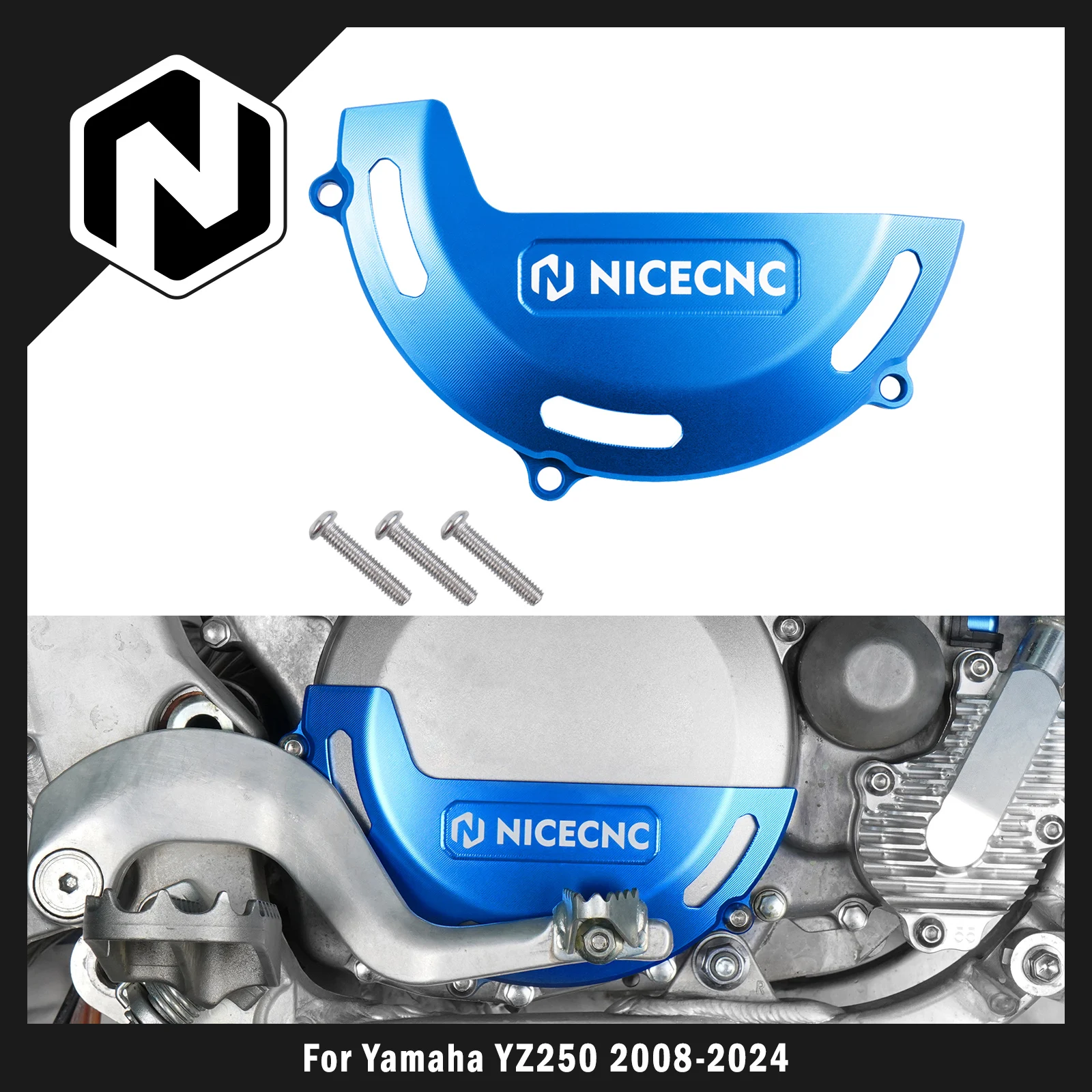 

NICECNC For Yamaha YZ250 2008-2024 YZ250X 2016-2023 Motoryclce Clutch Side Cover Guard Engine Ignition Protector YZ 250 YZ 250X