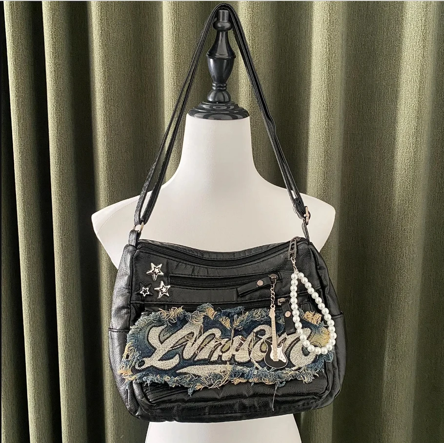 

Y2k Style Shoulder Bag Women Fashion Bags Punk Crossbody Bags Female Designer Preppy Handbag Purse