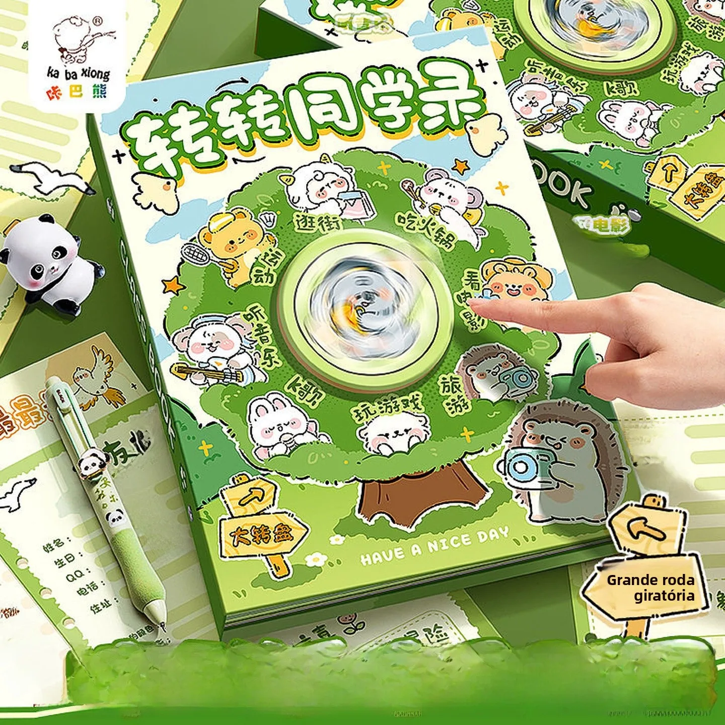 cute-cartoon-classmates'-yearbook-for-girls-panda-theme-no-duplicate-high-aesthetics-zoo-style-graduation-memory-book