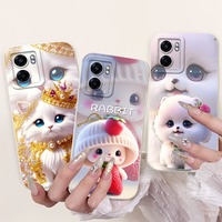 For Realme Narzo 50 5G Case RMX3572 RMX3571 Cover Cute Cartoon Rabbit Soft Silicone Bumper For OPPO A77 A57 5G Realme V23 Fundas