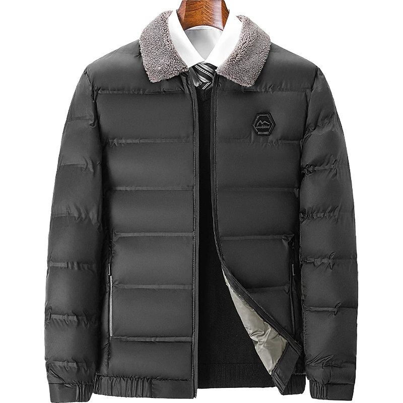 

Men's Winter Parka Jacket – Graphene-insulated for warmth, storm collar with windproof padded down filling, and ribbed cuffs