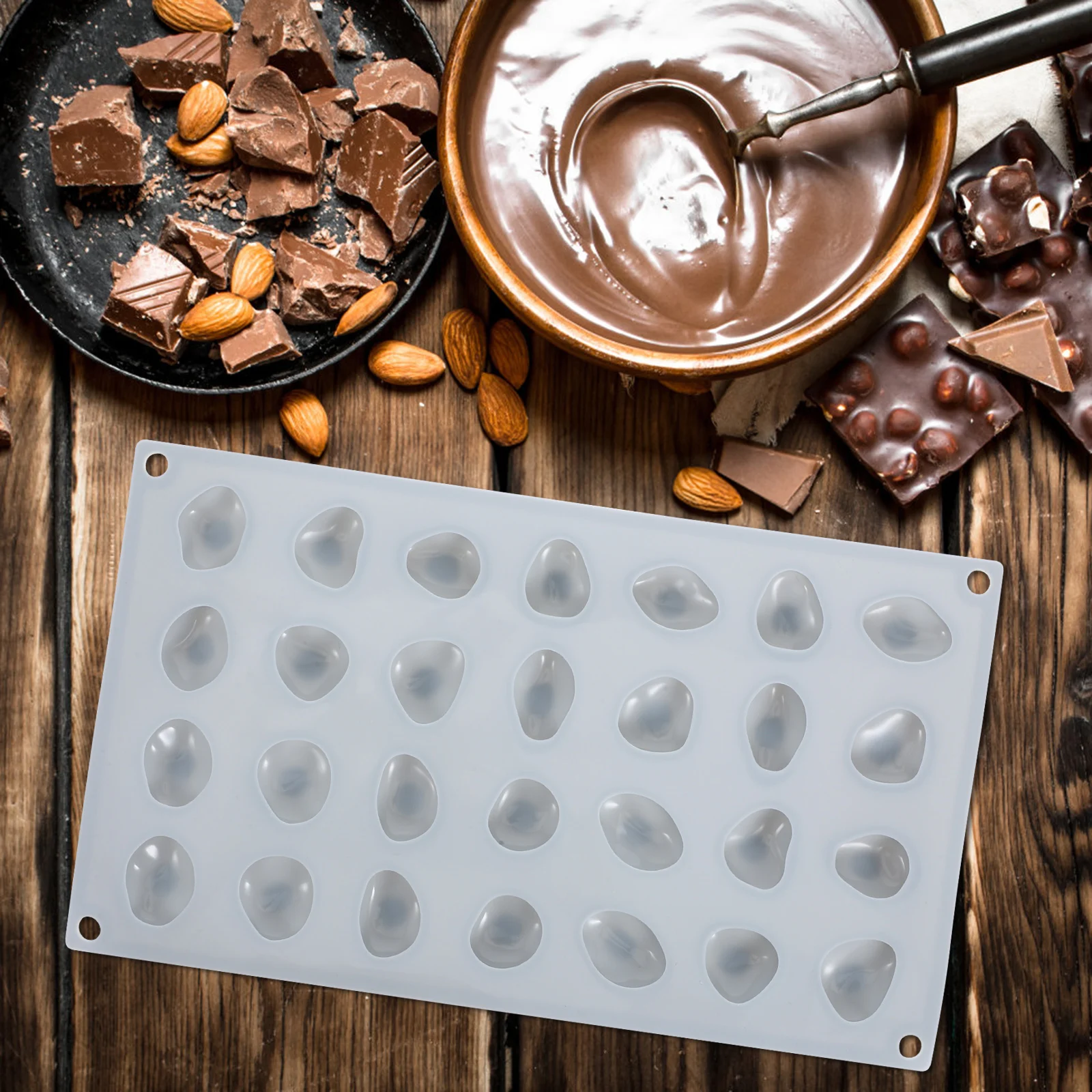 

Pebble Silicone Molds for Chocolate Baking Candy Epoxy Resin Brick Fondant Stone Mold Jewelry Accessories Decor Tools