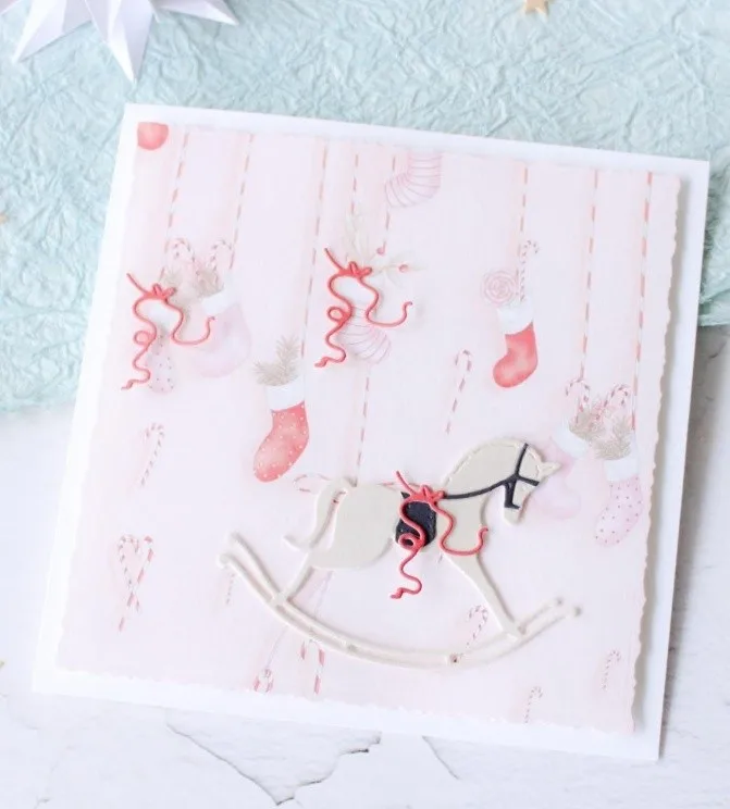 New Craft metal cutting dies cut die mold Rocking horse Scrapbook paper craft knife mold blade punch stencils die