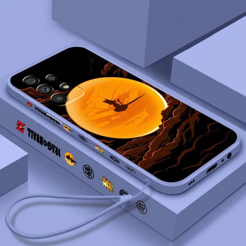 

Luxury Gohan Goku Dragon Ball Phone Case For Samsung Note 20 A17 A07 A36 A56 A73 A72 A71 A55 A54 A53 A52 A51 Liquid Left Rope