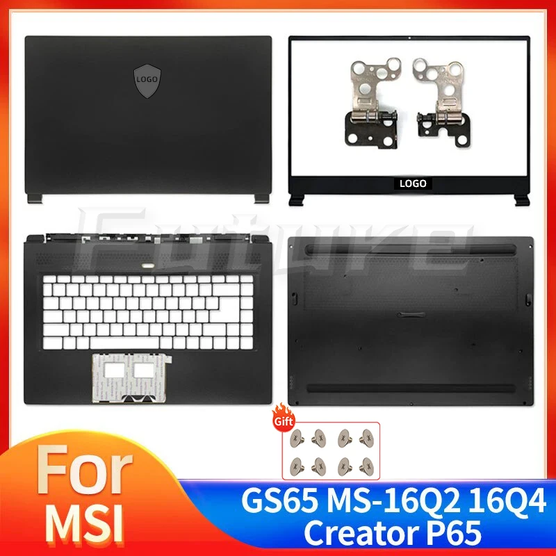 

New For MSI GS65 GS65VR MS-16Q1 MS-16Q2 MS-16Q3 MS-16Q4 LCD Back Cover Front Bezel Hinges Palmrest Upper Lower Bottom Black