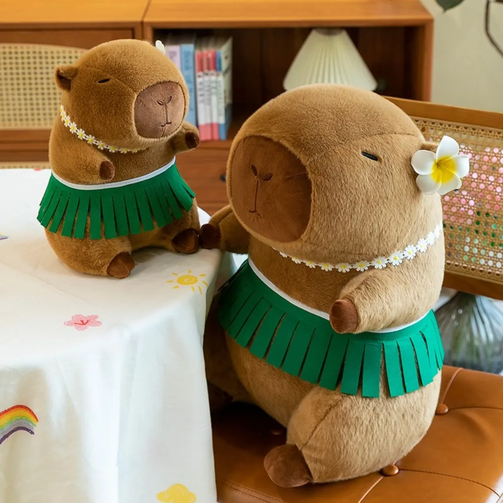 

Kawaii Capybara Plush doll Plush with Beach Skirt Simulation Animal 20/30/40cm Full Filling Stuffed Plushies Toy Gift