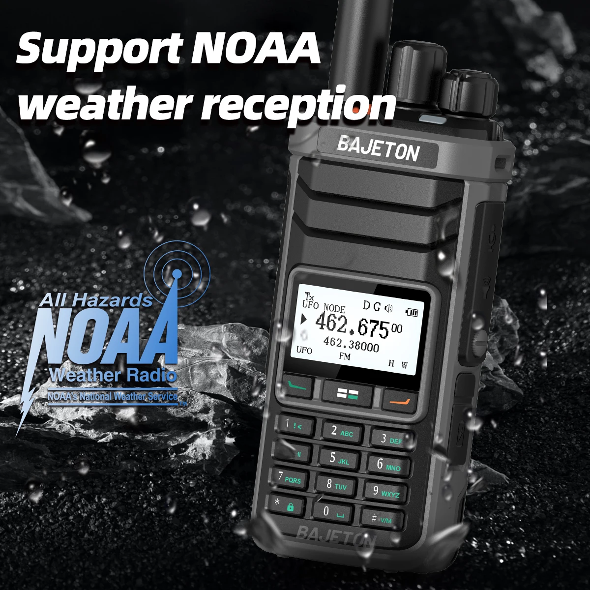 BAJETON DM-5000 DMR Walkie Talkie AES-256 Encryptografia Dual Time Slot Digital Analógico SMS NOAA TYPE-C Carregador Para RT-4D Ham Radio