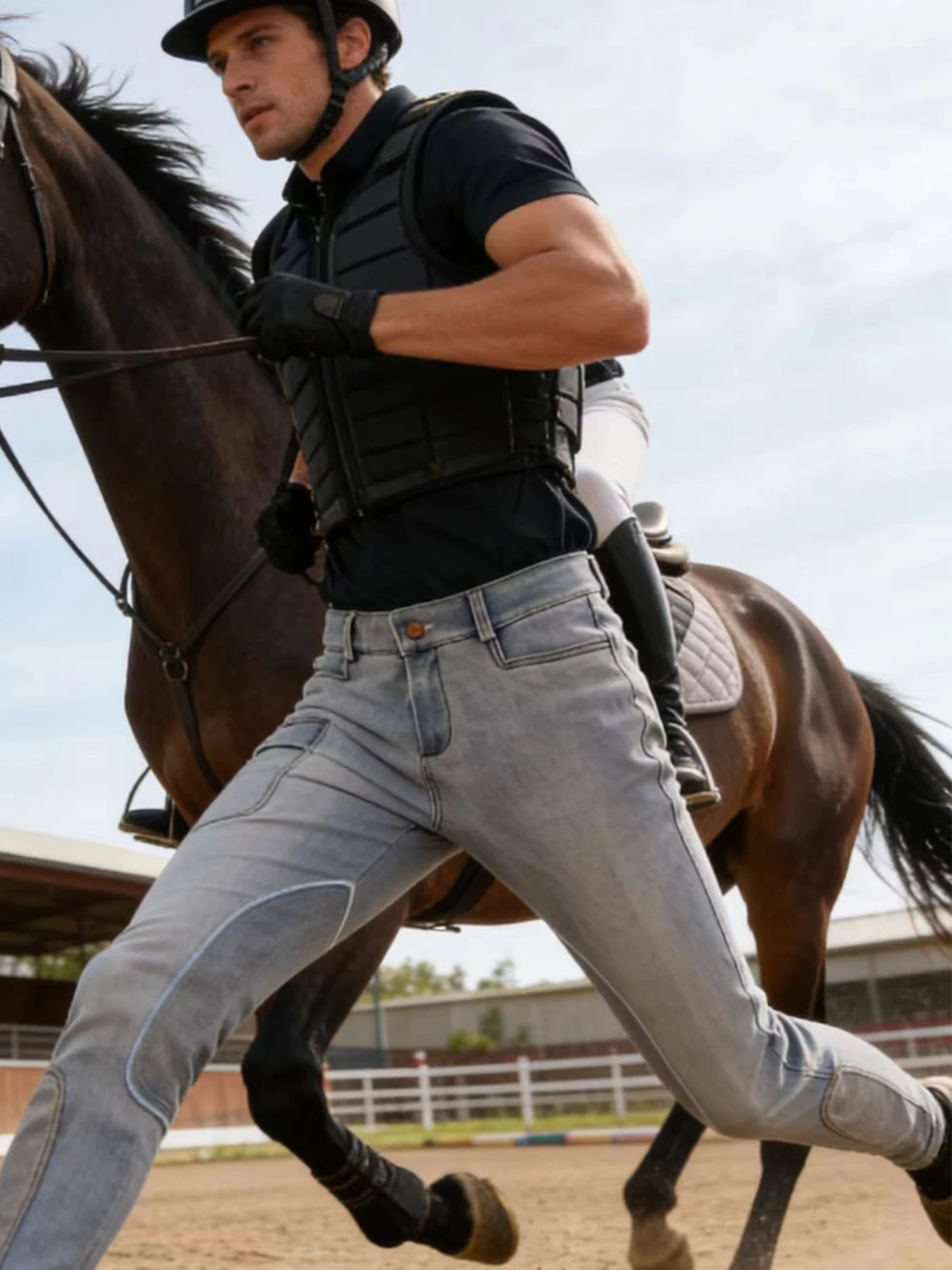 Herren-Jodhpurs; Dehnbare, eng anliegende Reithosen – Detail 6