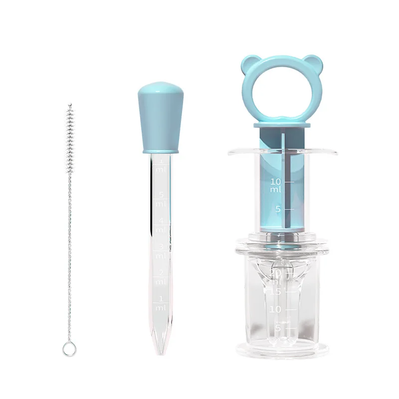 Portable Infant Baby Dropper Type Feeder Safety Anti-Choke Silicone Pp Syringe Type BPA-Free Toddler Medicine Feeder Storage Box