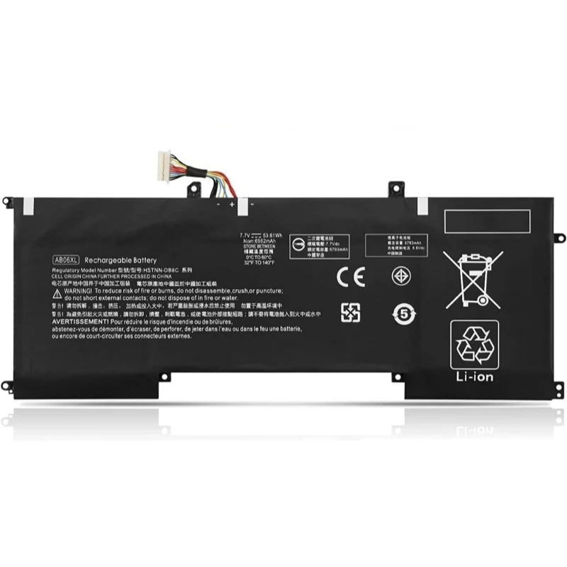 6Cell AB06XL Laptop Battery New For HP ENVY 13-AD019TU 13-AD020TU 13-AD106TU 13-AD108TU TPN-I128 HSTNN-DB8C 7.7V 53.61Wh