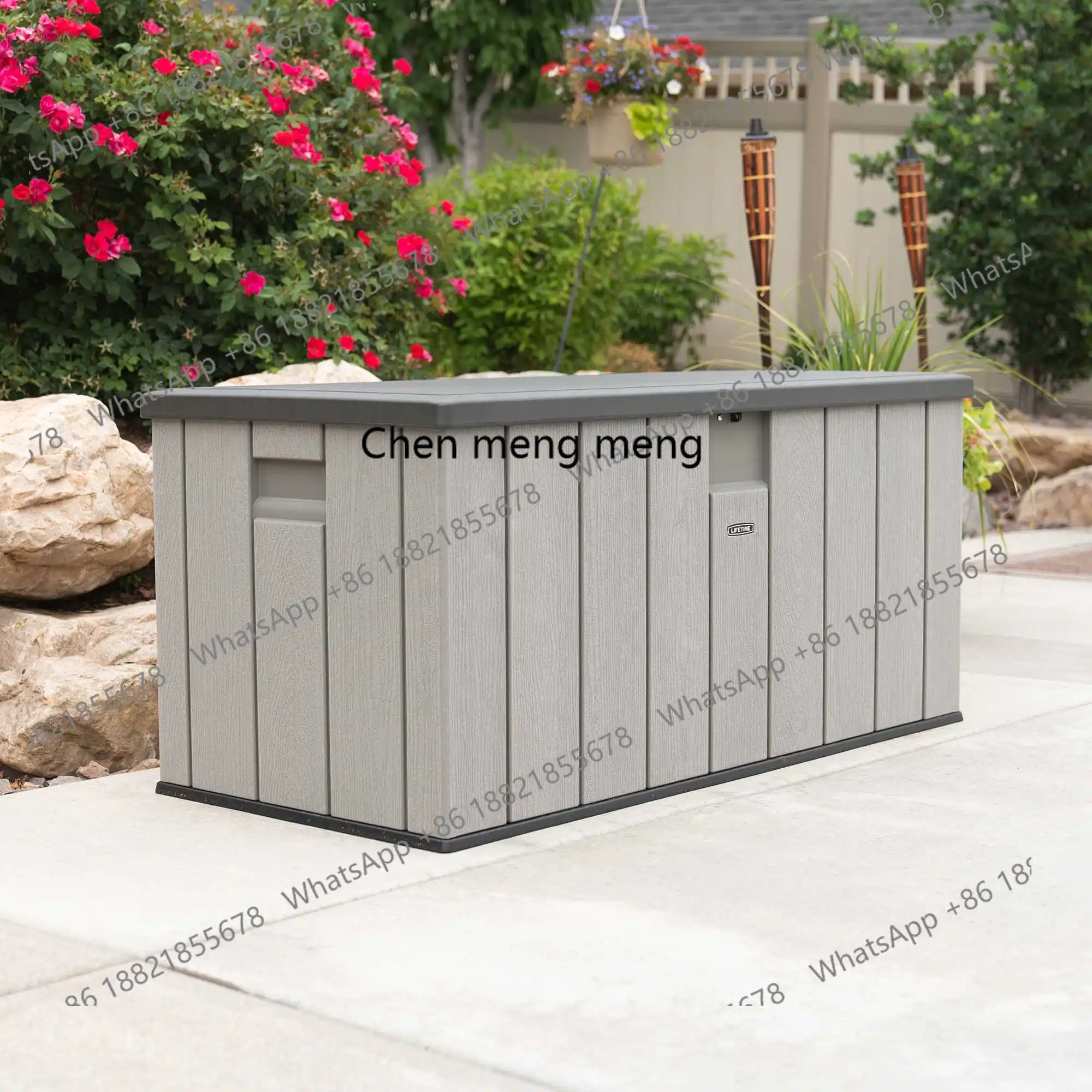 Storage box Plastic outdoor storage cabinet Garden courtyard Waterproof and oversized storage cabinet