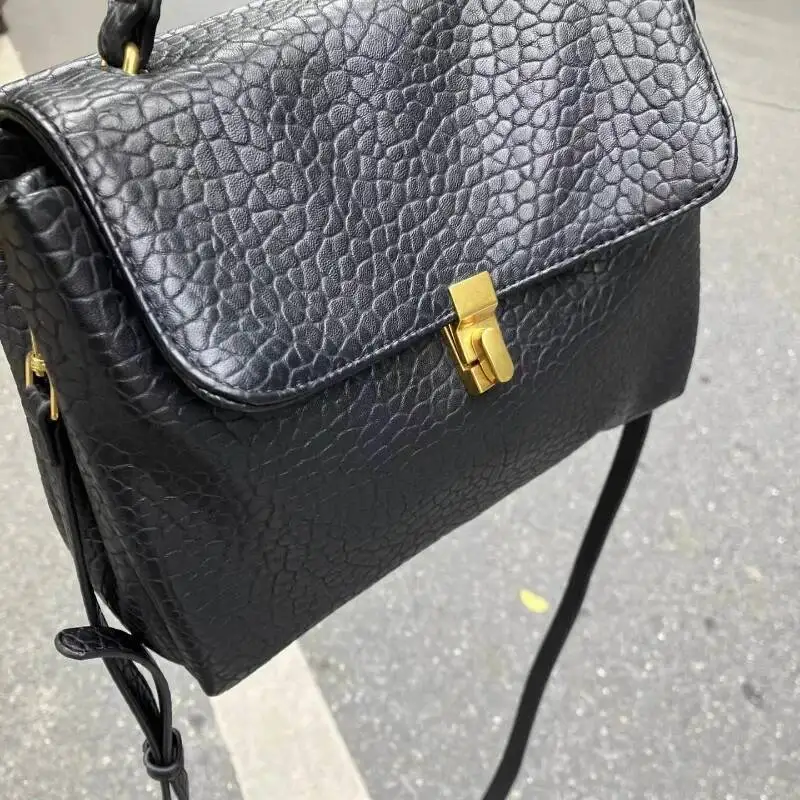 Fashion Personality Solid Top-Handle Bag 2025 All Match Office Lady Women's Handbags Y2k Trendy Japanese Shoulder Crossbody Bags