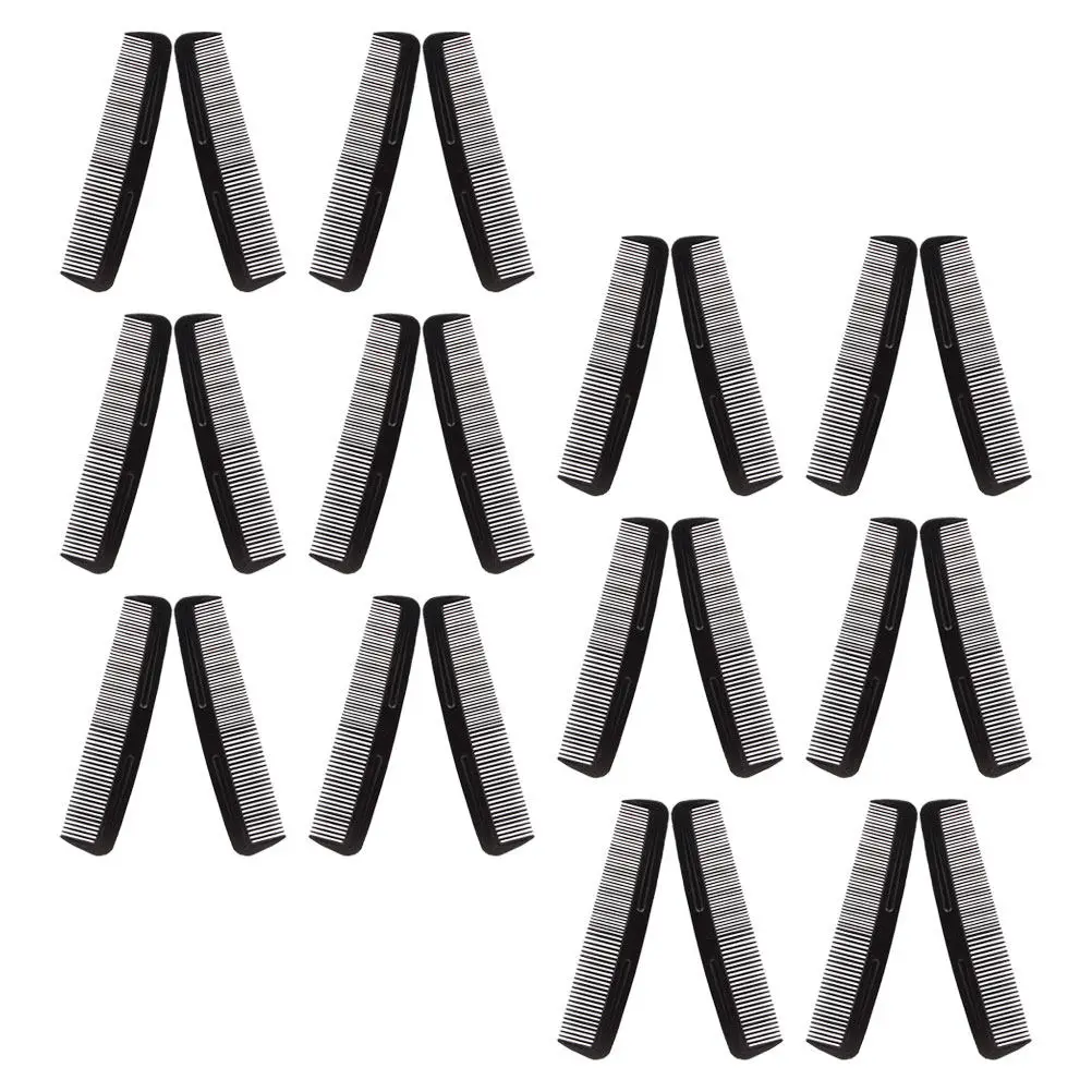 

200 шт. черных расчесок с двойной зубчатой насечкой (мелкие и широкие зубья) для путешествий, для мужчин и женщин, инструмент для укладки и ухода, компактные парикмахерские расчески