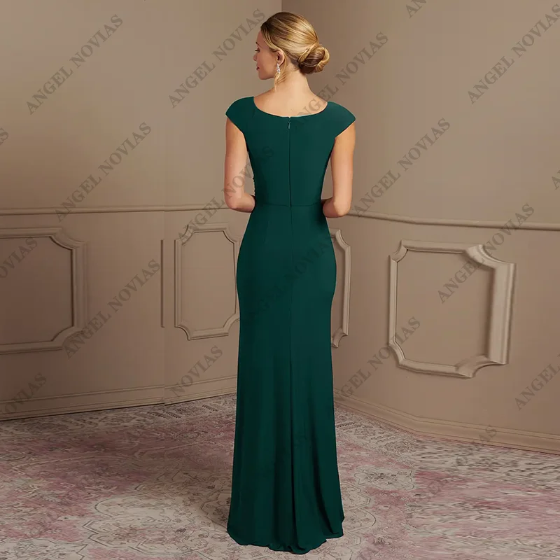 Customized Long Dark Green Mother of the Bride Dresses for Wedding Party Dress vestido madre del novio largo y elegante