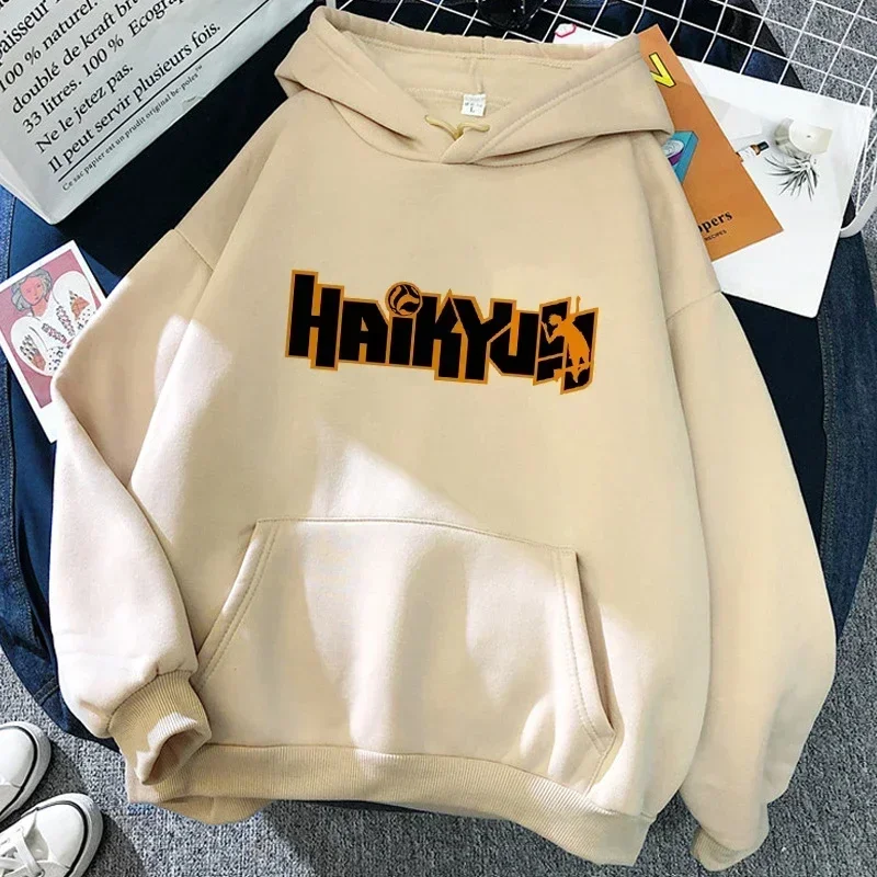 Karasuno Hoodie Volleyball Crow Anime Sport Club Vintage Streetwear Schwarzer Oversized Casual Pullover Langarm – Detail 19