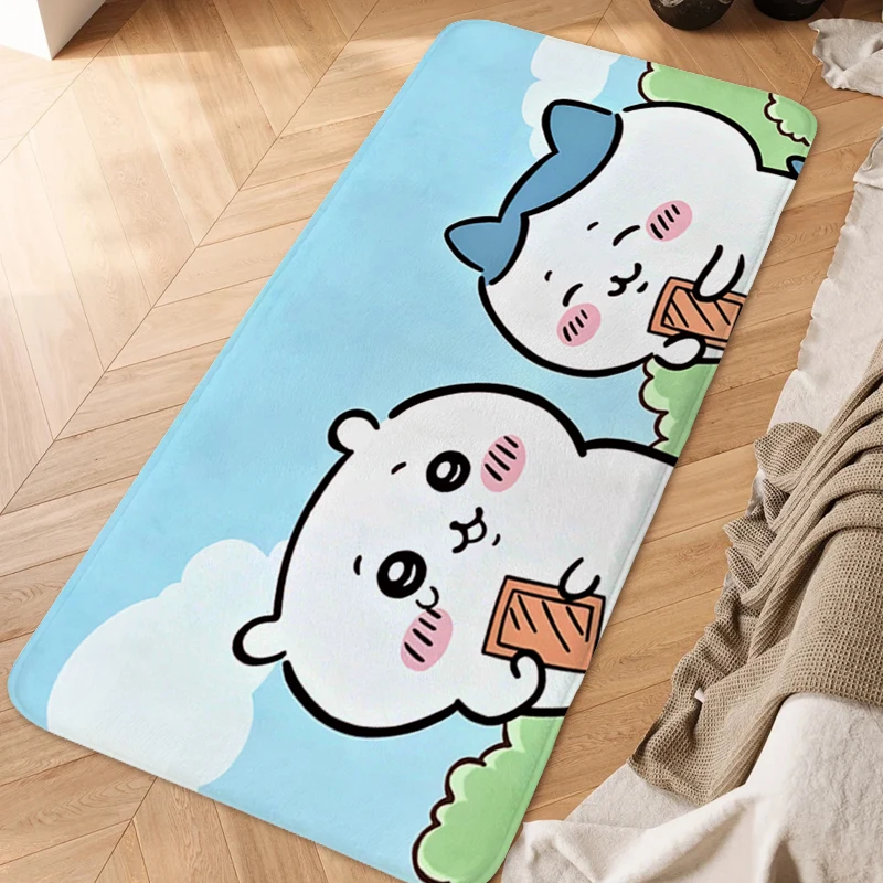 Washable Non-slip Kitchen Rug A-Chiikawass Aesthetic Hallway Funny Doormat Useful Things Home Entrance Mats Foot Mat Bath Rugs