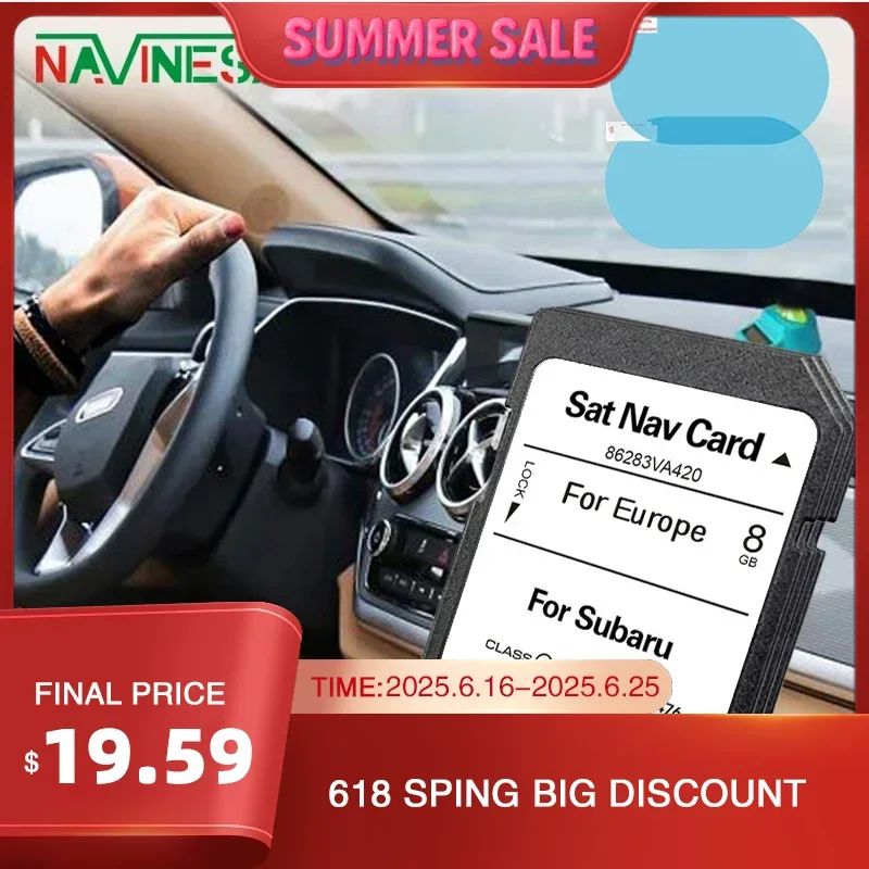 

Update Map Sat Nav for Subaru BRZ Forester Impreza Car 2023 Navigation SD Card 8GB EU Turkey UK GPS Card Software Memory Card
