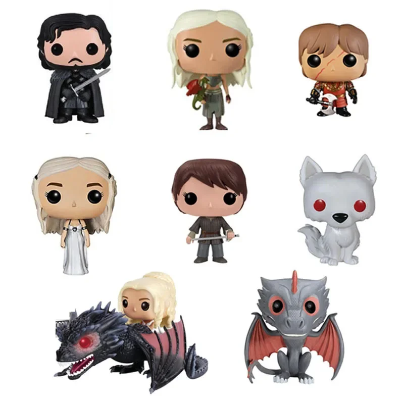 Game of  Melisandre Jon Snow Daenerys Targaryen Drogon Ghost Tyrion Thrones Lannister Vinyl Action Figures Toys for Children