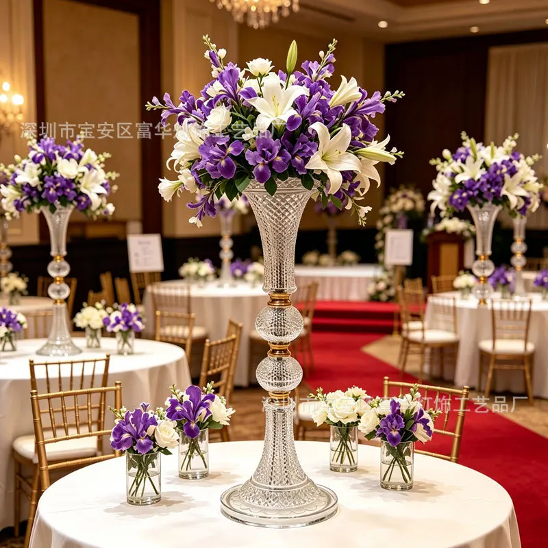 New wedding decoration acrylic flower vessel supplies, creative banquet party hotel table flower ornaments