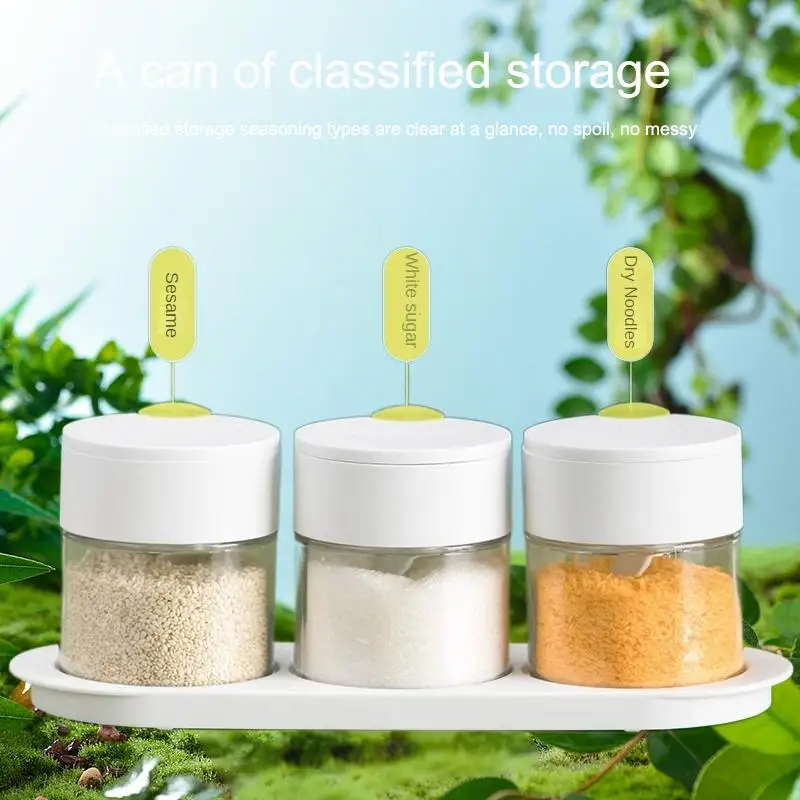 

CHAHUA Glass Spice Box - The Perfect Household Kitchen Seasoning Box for Organizing and Preserving Your Spices