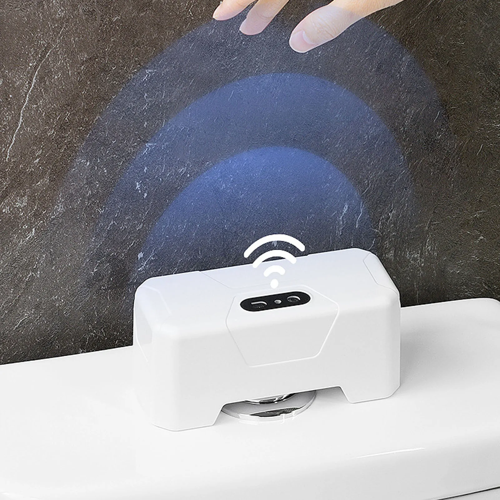 فلوشير المرحاض الأوتوماتيكي IPX5 مستشعر ذكي مقاوم للماء بدون لمس للمنزل