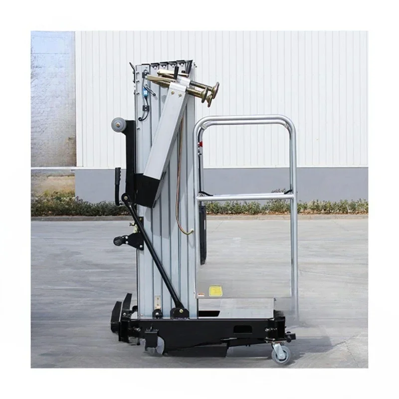 Telescopic Electric Ladder Hydraulic Mast Platform Aluminum Alloy Man Lift