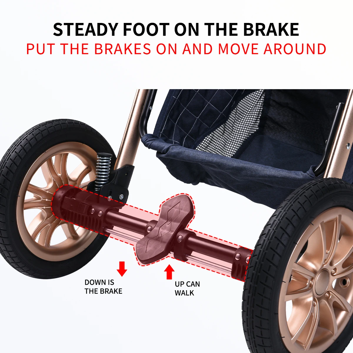 Складная детская коляска с функцией амортизации, уличная коляска, которую можно толкать в двух направлениях.