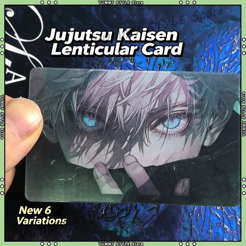 Latest Jujutsu Kaisen Gojo Satoru 3D Lenticular Card with 6 Changing Versions Cool Anime Postcards Collectible Merch for Fans